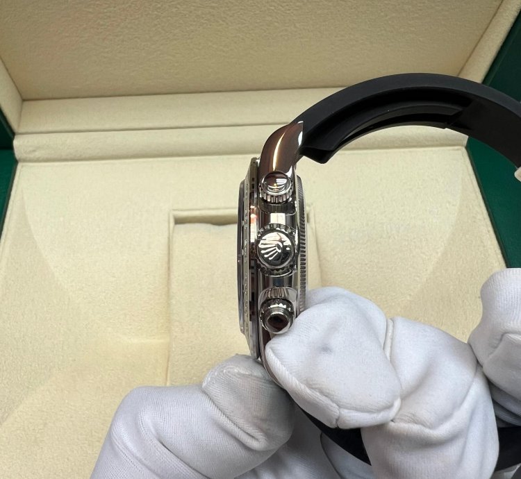 Rolex Daytona 2025 New Daytona White Gold Black Diamond Oysterflex