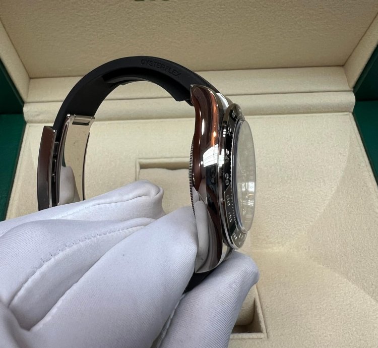 Rolex Daytona 2025 New Daytona White Gold Black Diamond Oysterflex