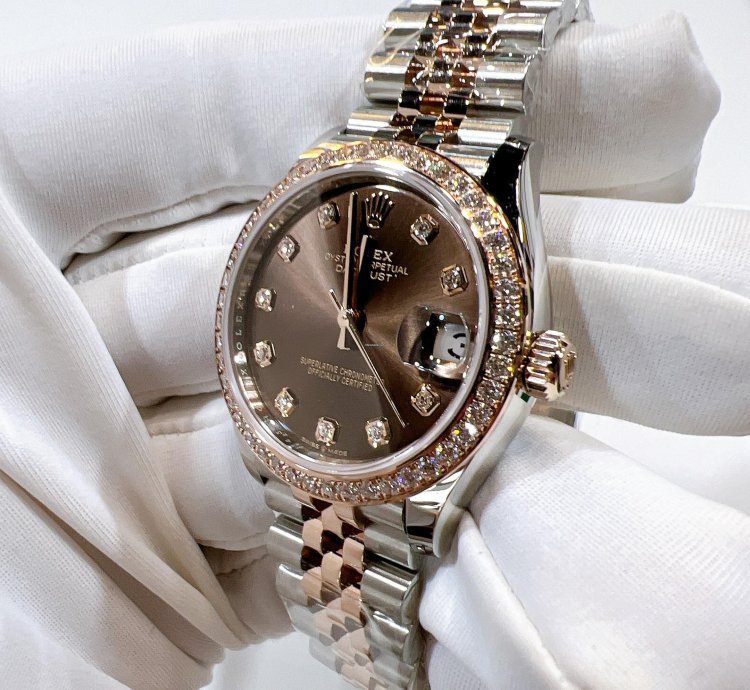 Rolex Datejust 31 2025 New Datejust 31 Everose Gold Chocolate Diamond Jubilee
