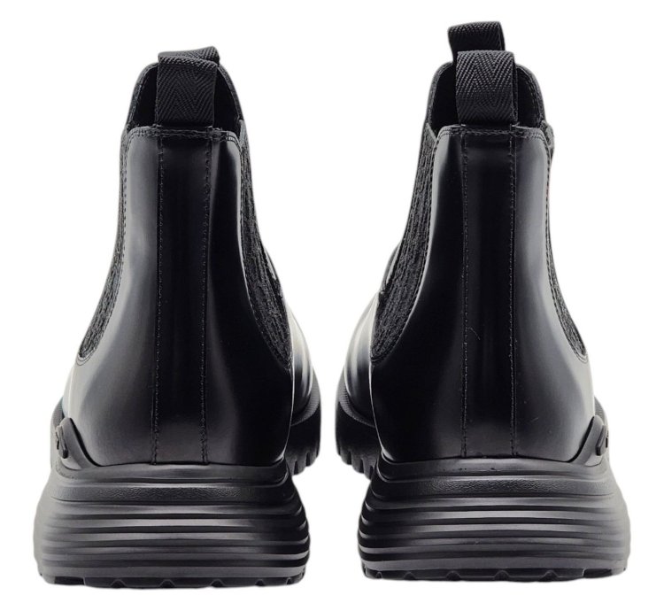 Combat Chelsea Boots - Polished Calfskin - Black - 45 12us