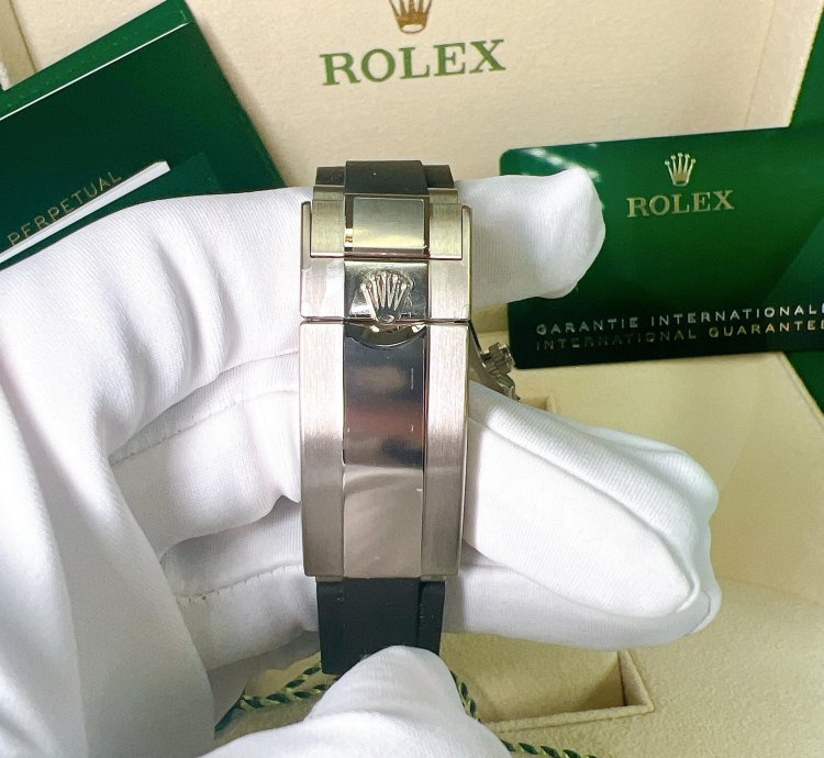 Rolex Daytona 2025 New Daytona White Gold Black Oysterflex