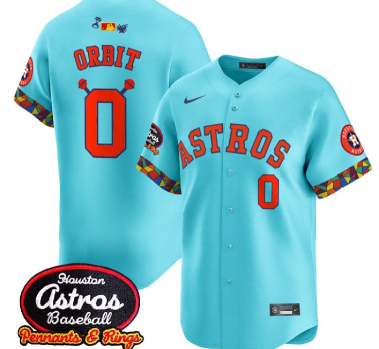 Orbit Jersey 0 Houston Astros X El Tiempo Cantina Vapor Premier Limited Stitched Teal