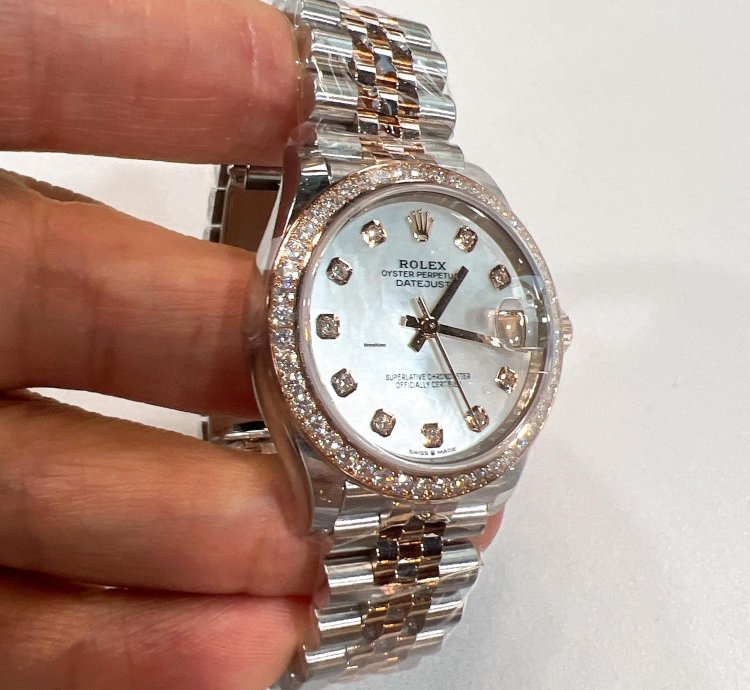 Rolex Datejust 31 2025 New Datejust 31 Everose Gold Mother Of Pearl Diamond Jubilee