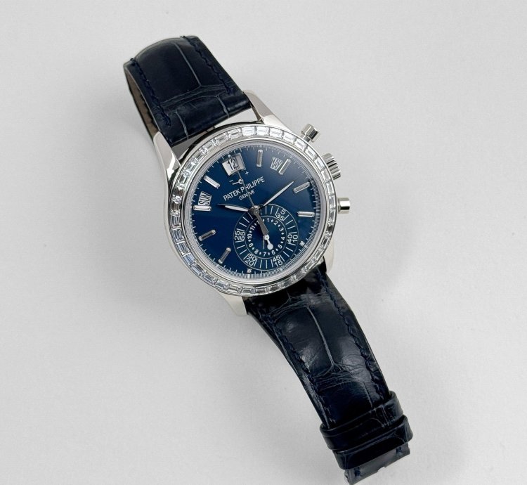 Patek Philippe Annual Calendar Chronograph Complications 5961p-001 Annual Calendar Platinum Baguette Blue Dial 2023