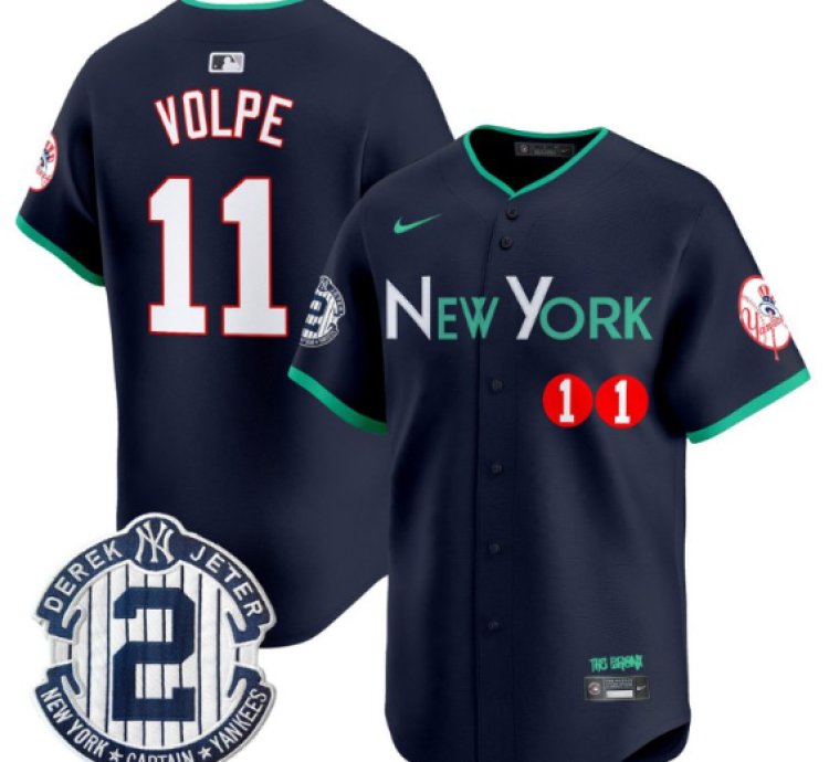 Anthony Volpe Jersey 11 New York Yankees City Connect Vapor Premier Limited Stitched Navy