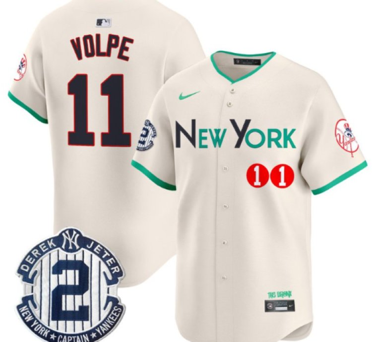 Anthony Volpe Jersey 11 New York Yankees City Connect Vapor Premier Limited Stitched Cream