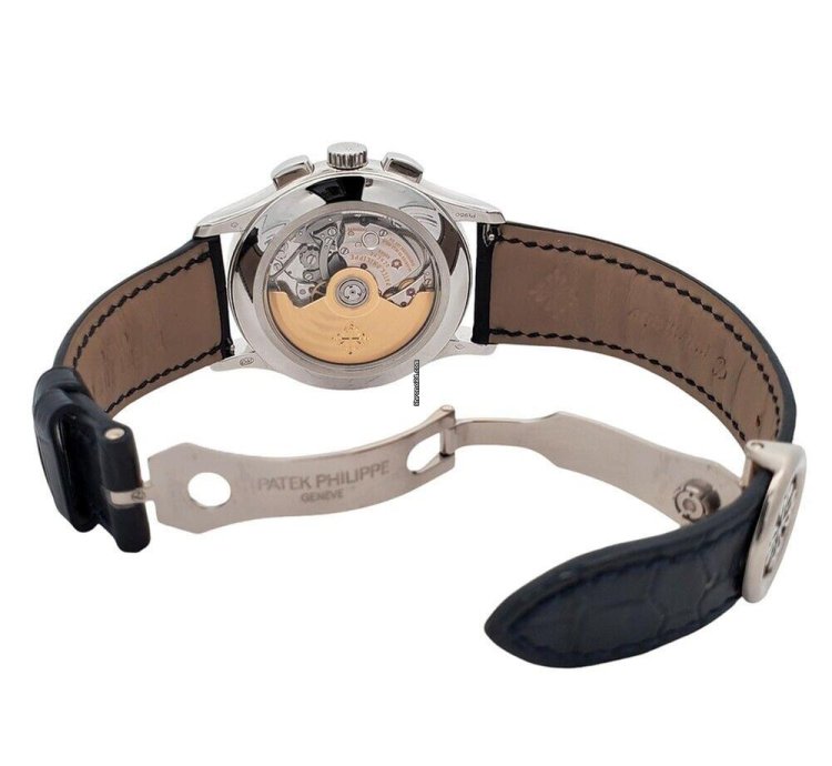 Patek Philippe Annual Calendar Chronograph Complications Annual Calendar Blue Baguette 5905p 001 Box Papers