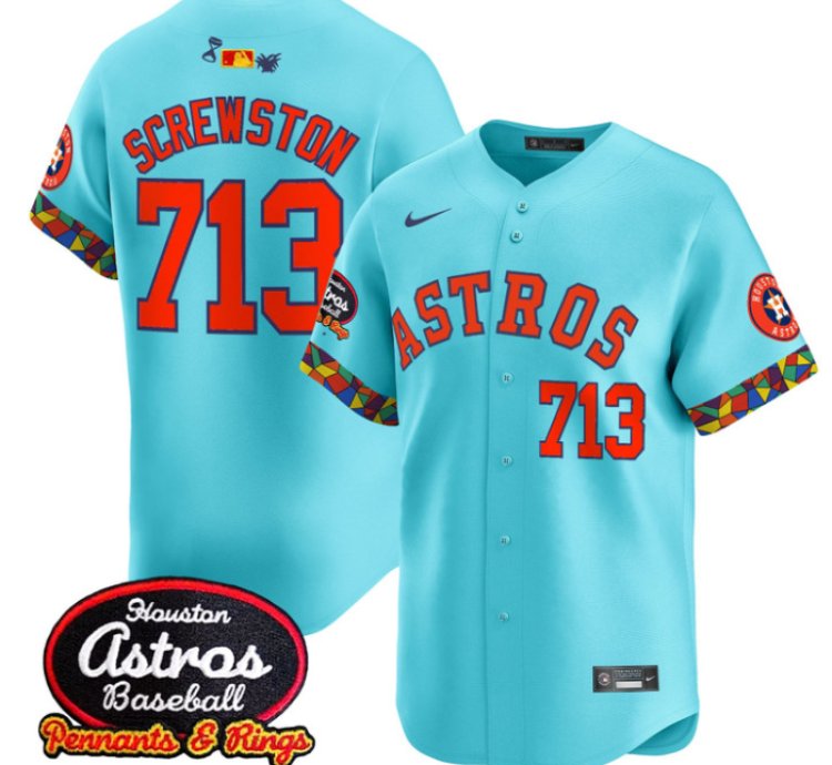 Screwston Jersey 713 Houston Astros X El Tiempo Cantina Vapor Premier Limited Stitched Teal