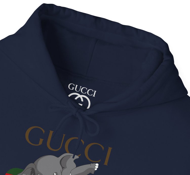 Gucci Elephant Navy Hoodie - Size Usa