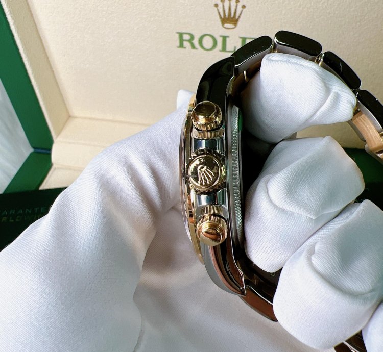 Rolex Daytona 2025 New Daytona Yellow Gold Two Tone Black Diamond Dial