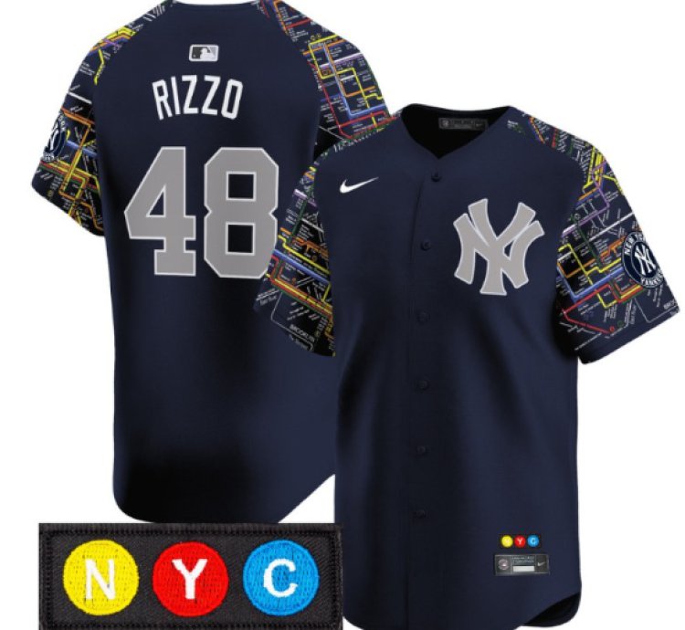 Anthony Rizzo Jersey 48 New York Yankees Subway Style Vapor Premier Limited Stitched