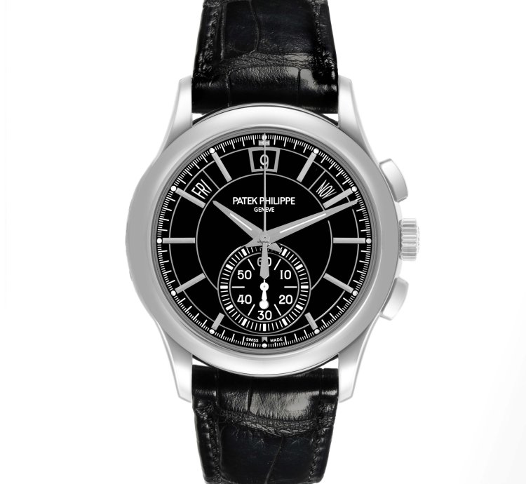 Patek Philippe Annual Calendar Chronograph Complications Annual Calendar Platinum Mens Watch 5905 Box Papers