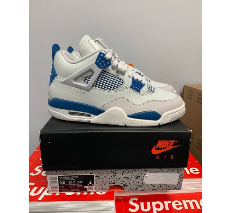 Nike Air Jordan 4 Retro Military Blue 2024 Size 9 5 New