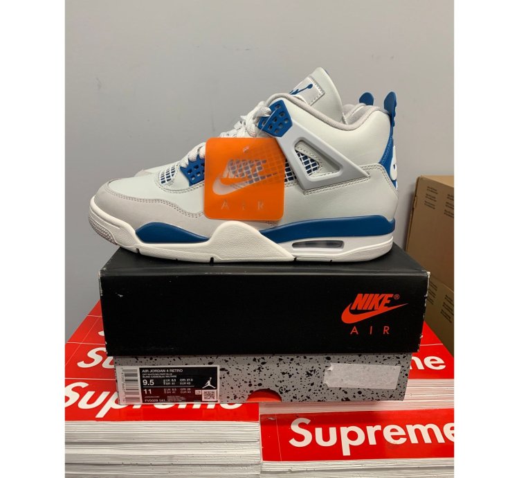 Nike Air Jordan 4 Retro Military Blue 2024 Size 9 5 New