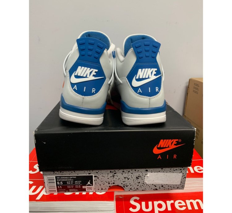 Nike Air Jordan 4 Retro Military Blue 2024 Size 9 5 New