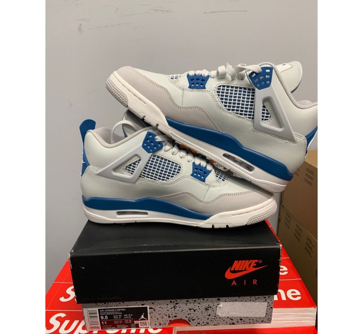 Nike Air Jordan 4 Retro Military Blue 2024 Size 9 5 New