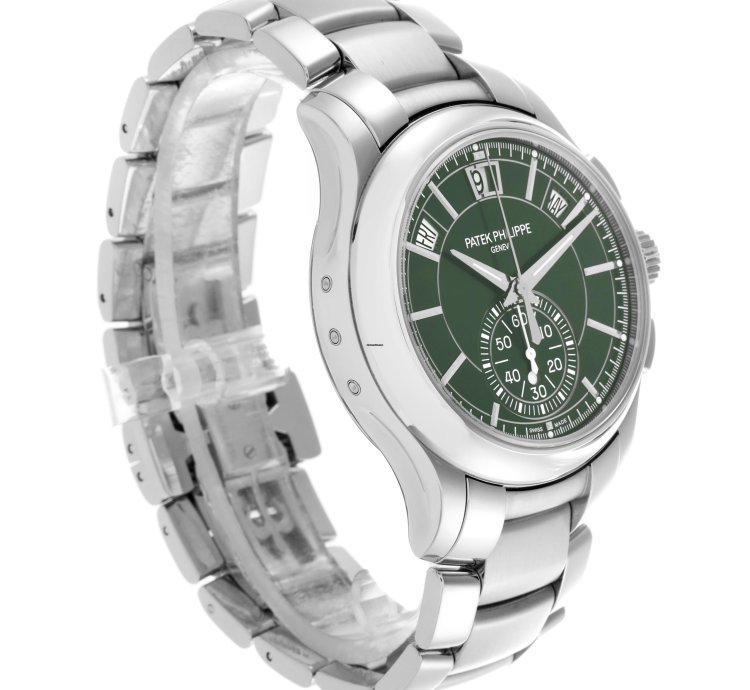 Patek Philippe Annual Calendar Chronograph Complications Annual Calendar Steel Mens Watch 5905 Box Papers