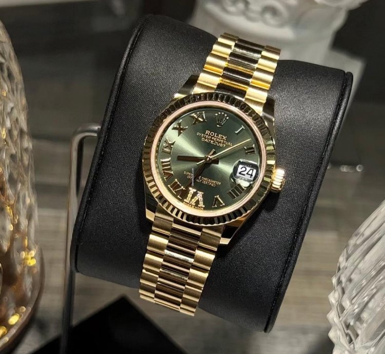 Rolex Datejust 31 278278 Green Roman Vi Diamond