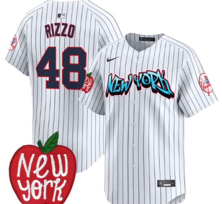 Anthony Rizzo Jersey 48 New York Yankees Apple Patch Vapor Premier Limited Stitched Pinstripe