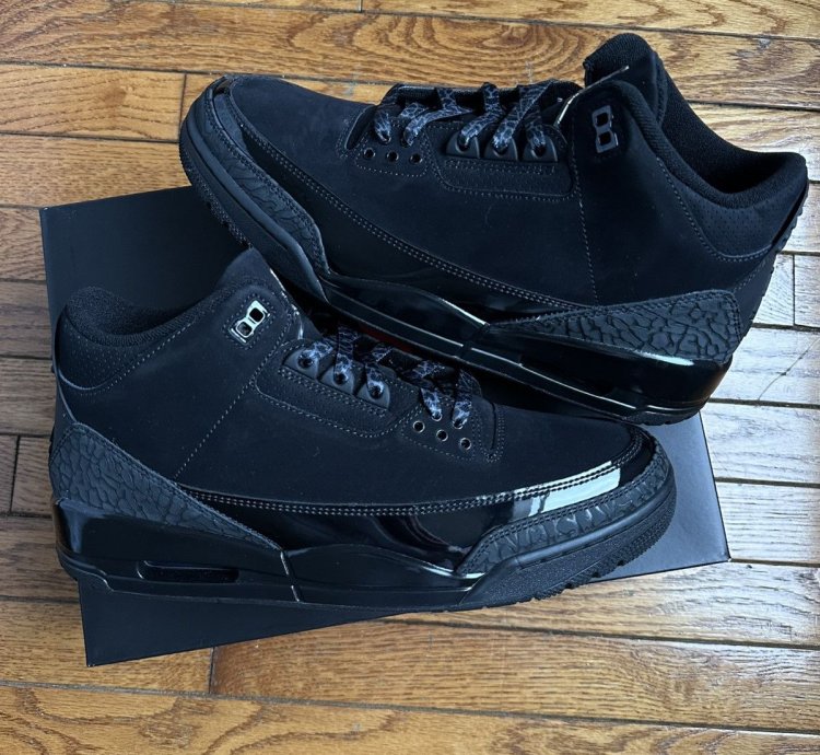 Nike Air Jordan Retro 3 Black Cat Mens Size 11 Ct8532-001