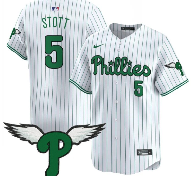 Bryson Stott Jersey 5 Philadelphia Phillies 2025 Vapor Premier Limited Stitched Pinstripe