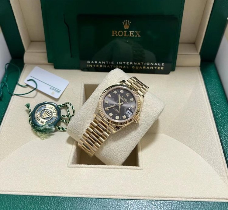 Rolex Datejust 31 278278g Yellow Gold Dark Grey Diamond President