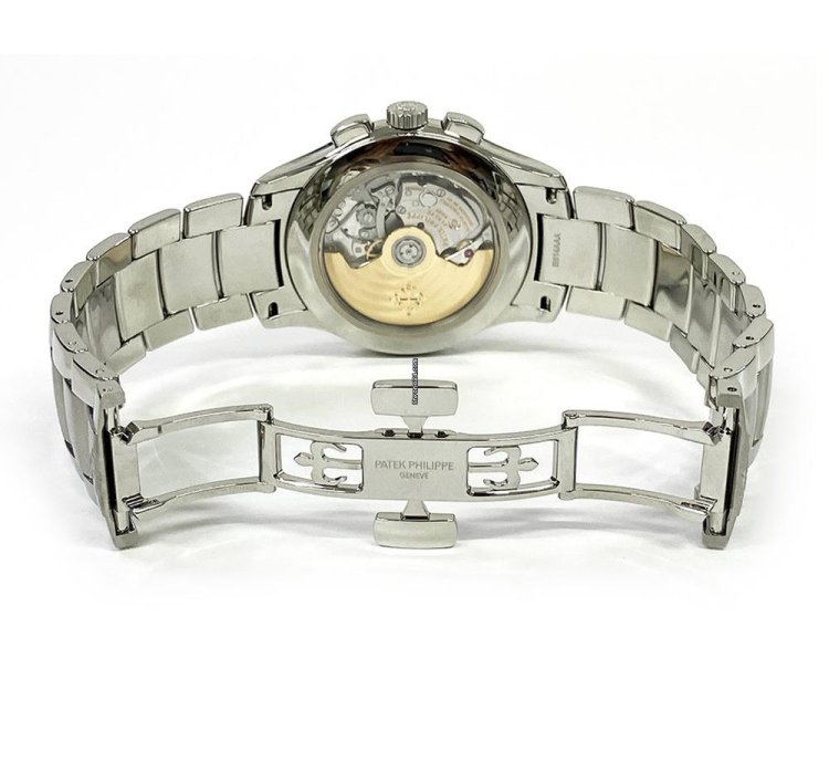 Patek Philippe Annual Calendar Chronograph Complications Stainless Steel Olive Green Dial 5905 1a-001