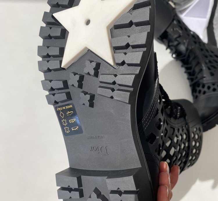 Dior -trap Leather Lace-up Boots