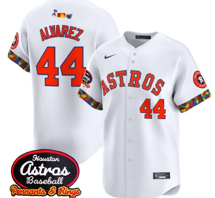 Yordan Álvarez Jersey 44 Houston Astros X El Tiempo Cantina Vapor Premier Limited Stitched White