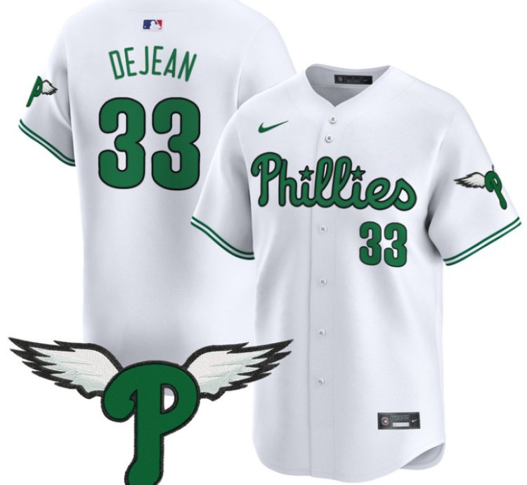 Cooper Dejean Jersey 33 Philadelphia Phillies 2025 Vapor Premier Limited Stitched White