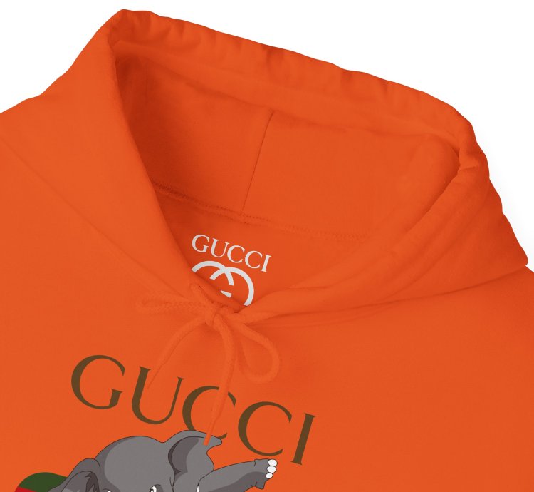 Gucci Elephant Orange Hoodie - Size Usa