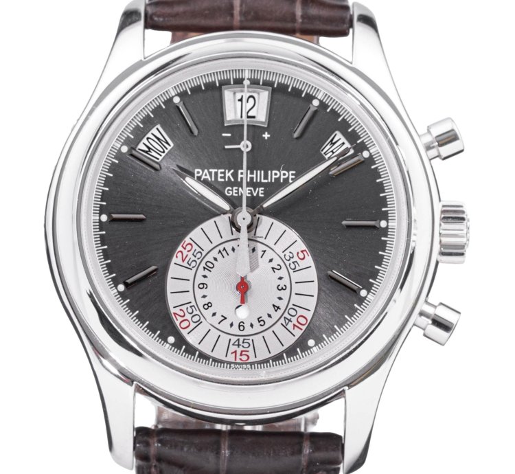 Patek Philippe Annual Calendar Chronograph Flyback Complication Grey Dial Platinum 5960p