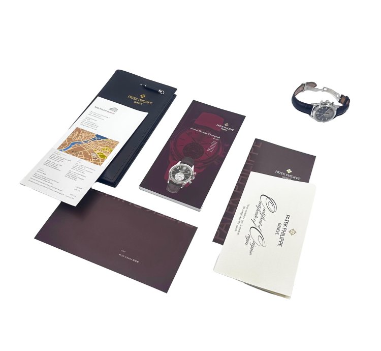 Patek Philippe Annual Calendar Chronograph Flyback Complication Grey Dial Platinum 5960p
