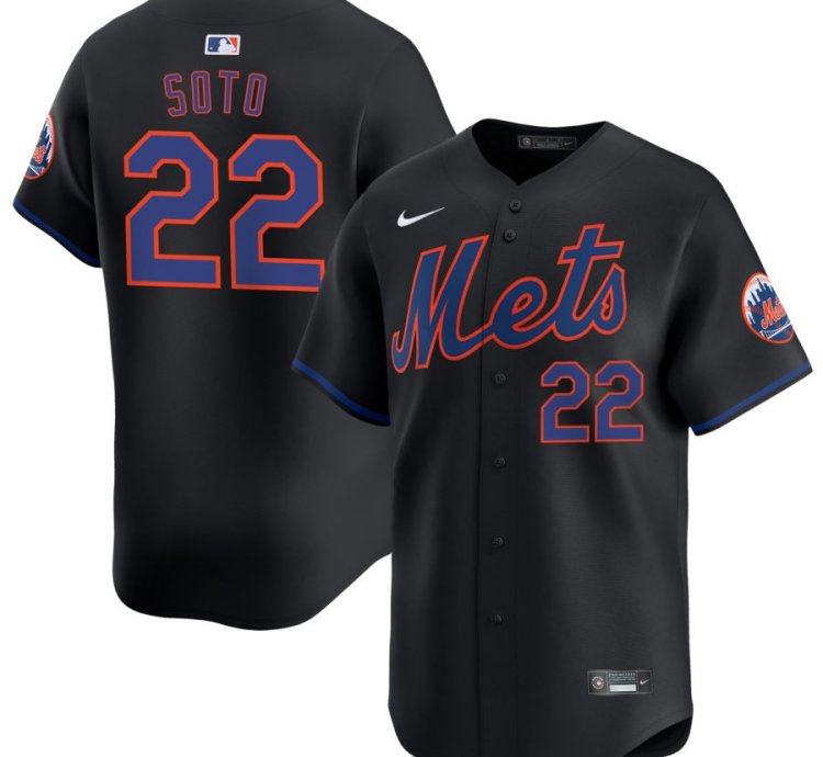 Juan Soto Jersey 22 New York Mets 2025 Baseball Player Black