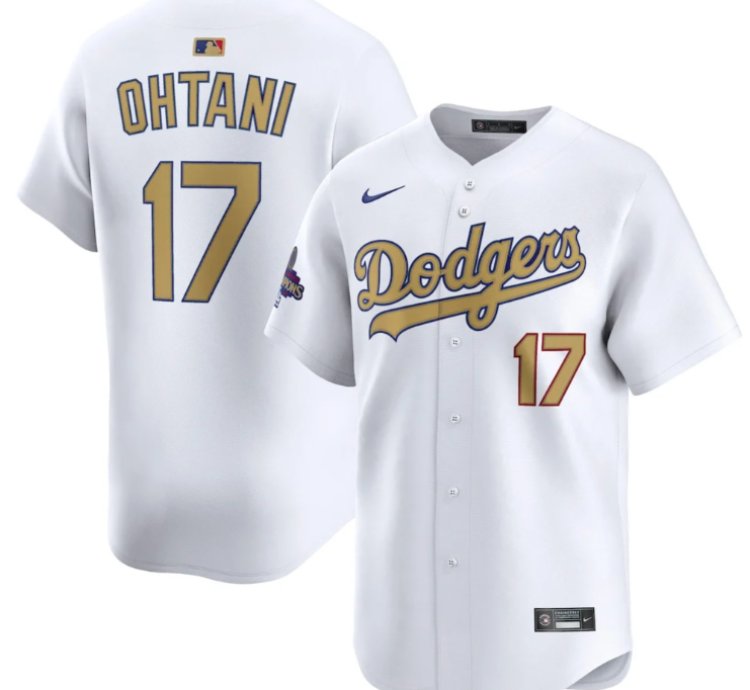 Shohei Ohtani 17 Los Angeles Dodgers 2025 Gold Collection Limited Men Jersey - White