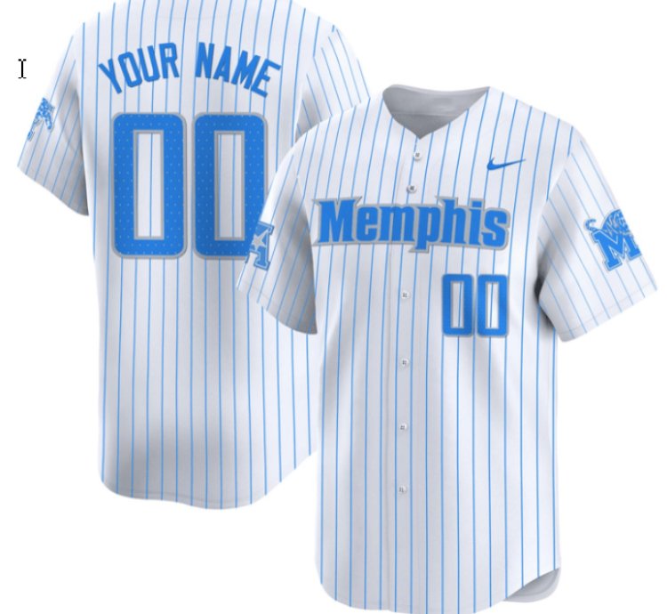 Custom Memphis Tigers Jersey Name And Number Pinstripe All Stitched