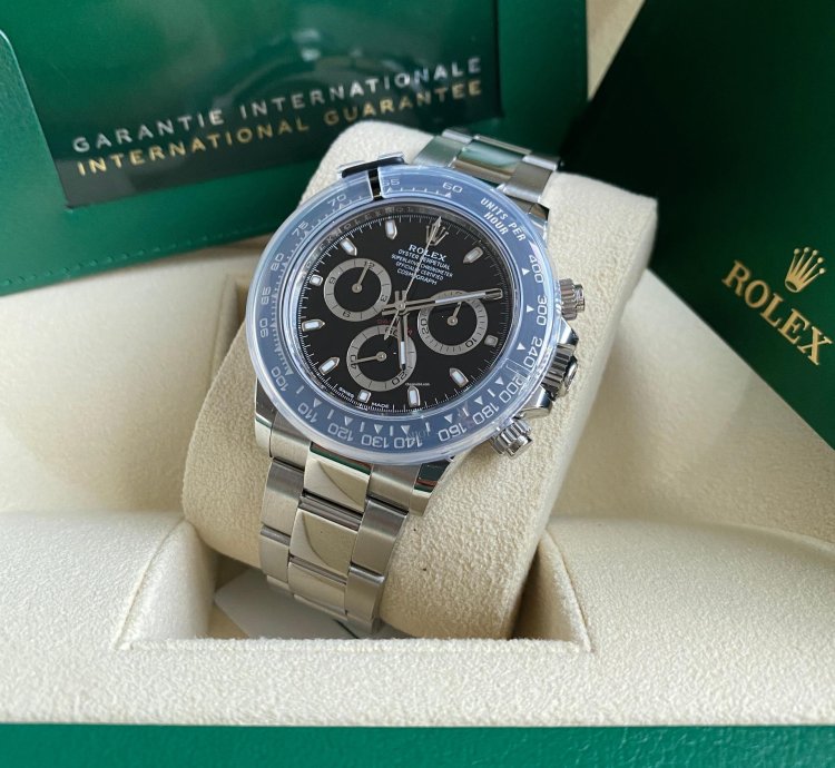 Rolex Daytona 116500ln Discontinued New 2023 Ceramic Bezel Black Dial Steel Oyster Bracelet