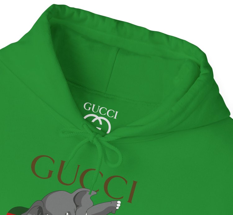 Gucci Elephant Green Hoodie - Size Usa