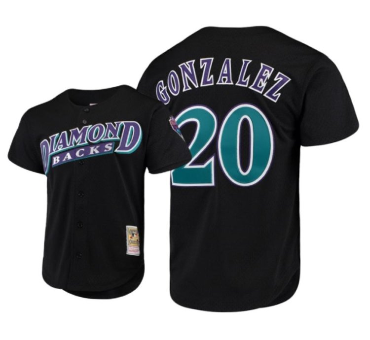 Arizona Diamondbacks Luis Gonzalez Black Throwback Mesh Jersey