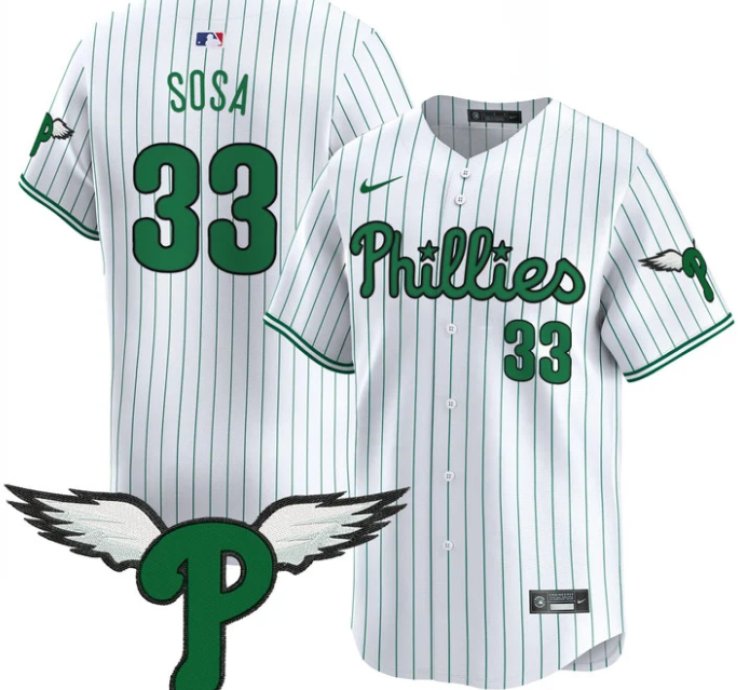 Edmundo Sosa Jersey 33 Philadelphia Phillies 2025 Vapor Premier Limited Stitched Pinstripe