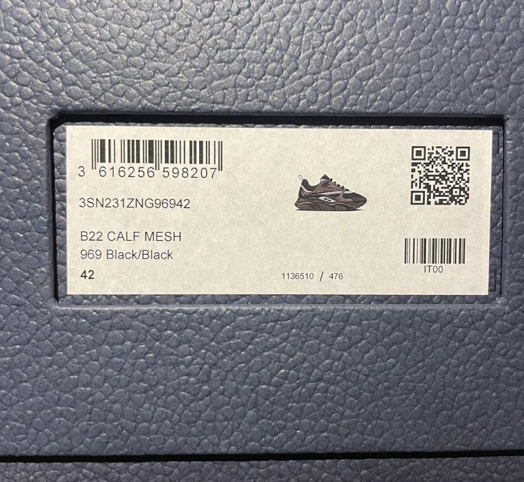 Dior B22 Black Size 42 Eu