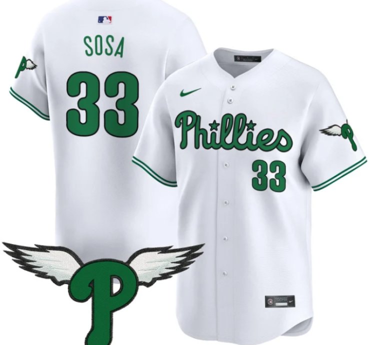 Edmundo Sosa Jersey 33 Philadelphia Phillies 2025 Vapor Premier Limited Stitched White