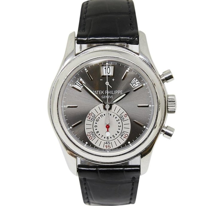 Patek Philippe Annual Calendar Chronograph Platinum Case Grey Dial Complete Set