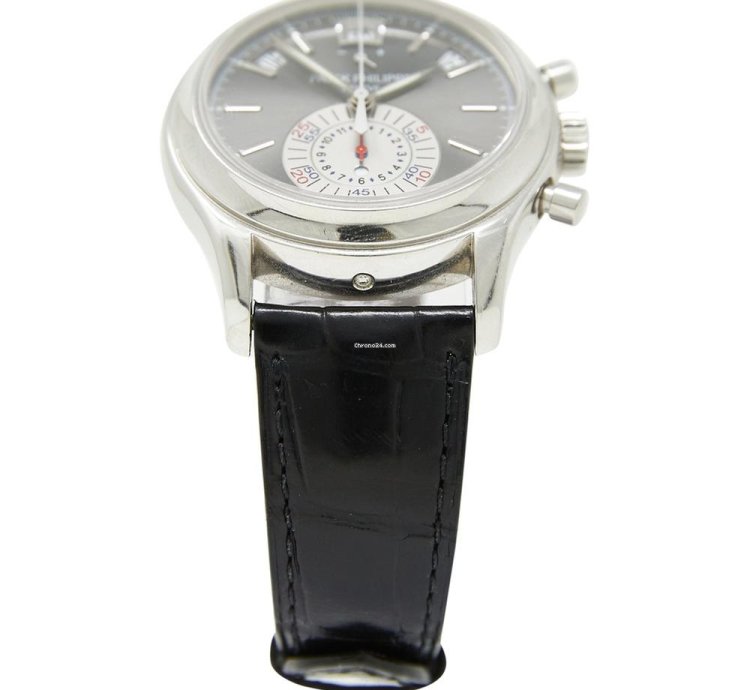 Patek Philippe Annual Calendar Chronograph Platinum Case Grey Dial Complete Set