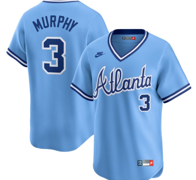 Dale Murphy Atlanta Bravesthrowback Light Blue Jersey - All Stitched