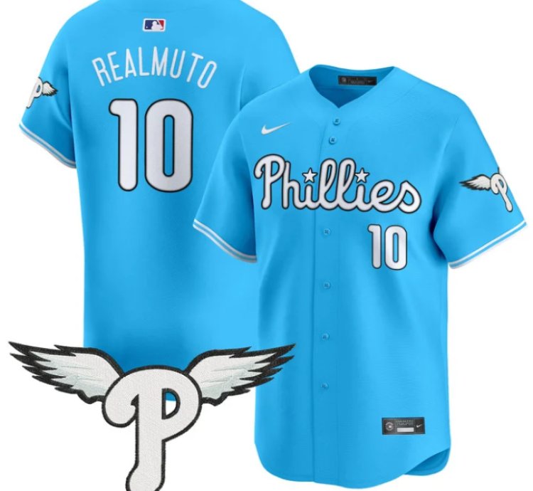 Jtrealmuto Jersey 10 Philadelphia Phillies 2025 Vapor Premier Limited Stitched Light Blue