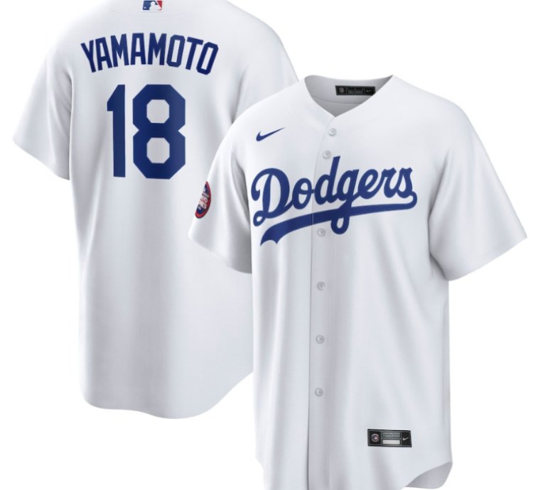 Yoshinobu Yamamoto 18 Los Angeles Dodgers 2025 Mlb World Tour Tokyo Series Home Player Men Jersey - White