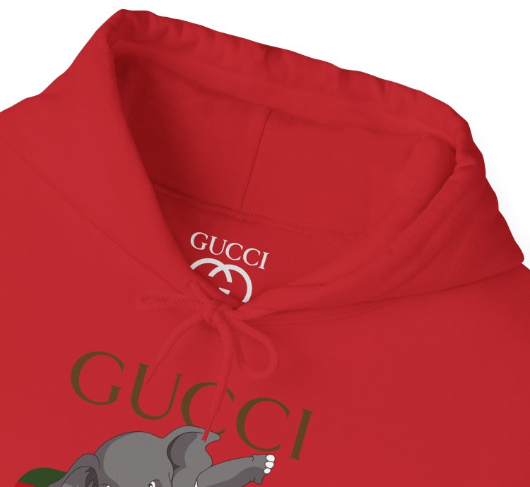 Gucci Elephant Red Hoodie - Size Usa