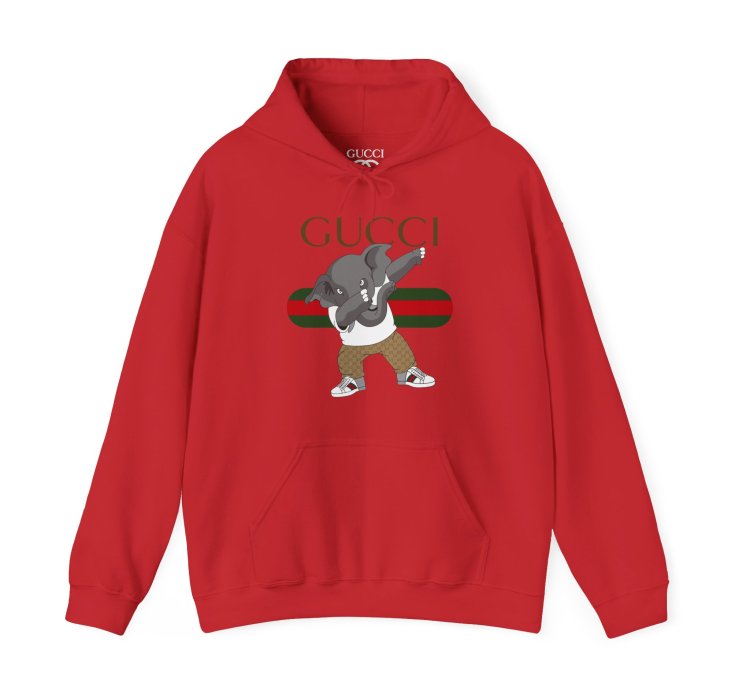Gucci Elephant Red Hoodie - Size Usa