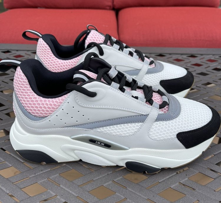 Dior B22 Grey Pink Sneakers Size 10